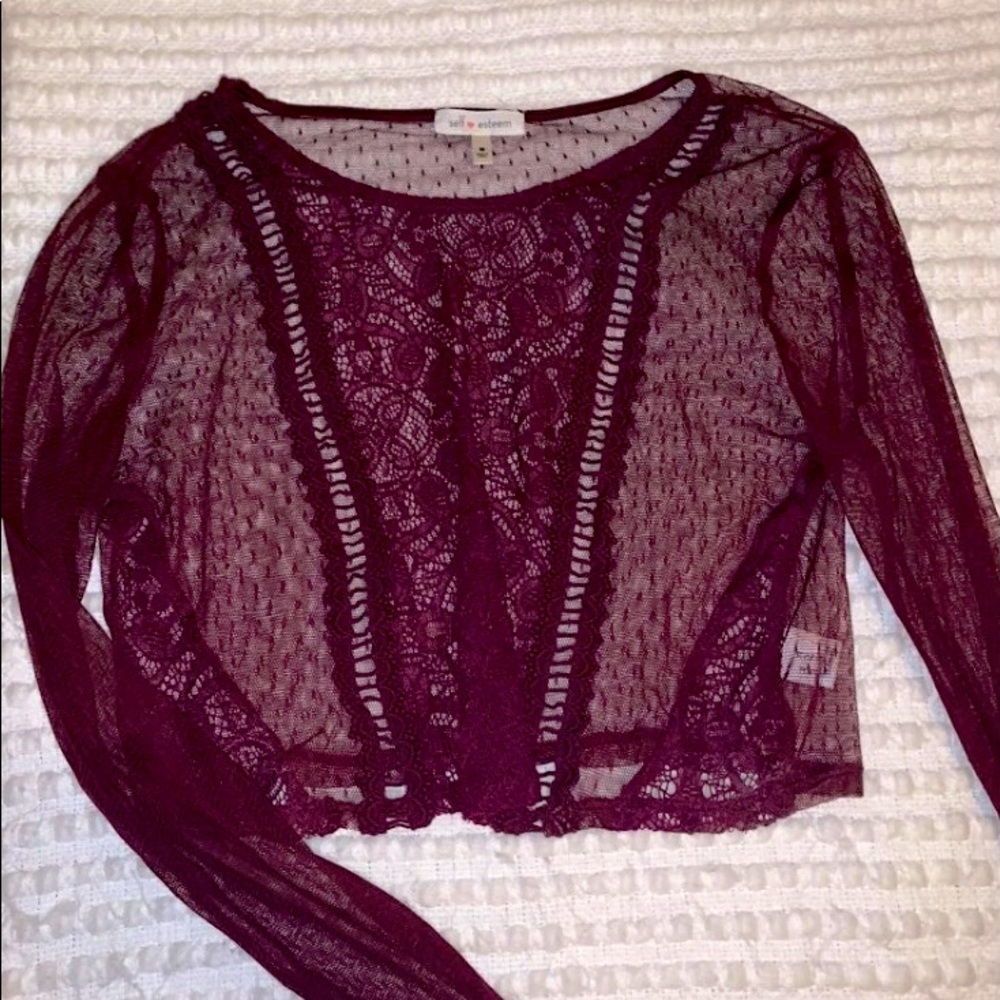 Cropped Lace Long Sleeve